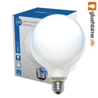 LED 360° Globe Glühbirne G120 10W = 60W E27 matt opal...
