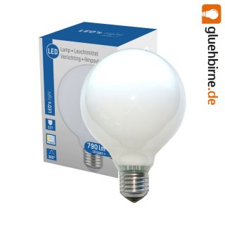 LED 360° Globe Glühbirne G95 10W = 60W E27 matt opal...