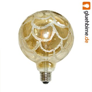 LED Filament Globe G125 Krokoeis Gold 4W fast wie 40W E27...