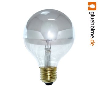 LED Filament Globe Kopfspiegel Silber Glühbirne G80 4W =...