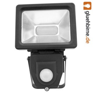 LED floodlight spotlight 10W black Motion sensor cold...