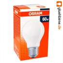 1 x OSRAM Glühbirne 60W E27 MATT Glühlampe Glühbirnen...