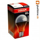 1 x Osram Glühbirne 100W E27 Silber Kopfspiegel...