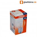 1 x Osram Glühbirne Tropfen 40W E27 klar Glühlampe 40...