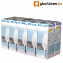 10 x Philips Glühbirne Kerze 40W E14 klar Glühlampe 40...