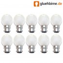 10 x Tropfen Kugel Glühbirne B22 B22d 40W 40 Watt MATT...
