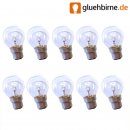 10 x Tropfen Kugel Glühbirne 25W B22d KLAR 25 Watt B22...