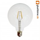 LED Filament Globe Glühbirne G125 4W = 40W E27 klar Faden...