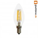 LED Filament Kerze 4W = 40W E14 klar Glühlampe Glühbirne...