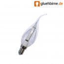 LED Glühbirne Kerze Windstoß 4W fast wie 25W E14 KLAR...