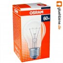 1 x Osram Glühbirne 60W E27 klar Glühlampe 60 Watt...