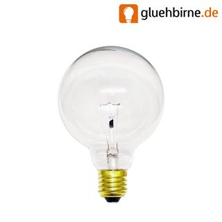 1 x Globe Glühbirne 25W E27 KLAR G95 95mm Globelampe 25...