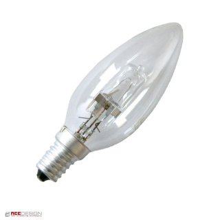 Kerze Eco Halogen Glühbirne 18W = 25W / 23W E14 Glühlampe...