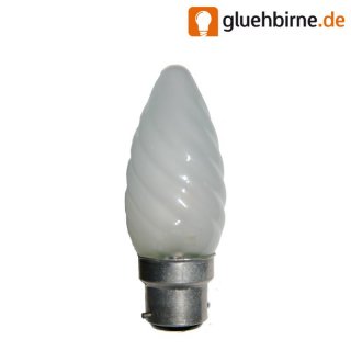 1 x Kerze Glühbirne 40W B22 Matt gedreht Glühbirnen B22d...