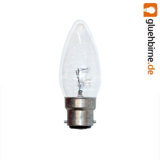 1 x Leuci Mirabella Kerze Glühbirne 60W B22 klar...