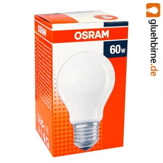 1 x OSRAM Glühbirne 60W E27 MATT Glühlampe Glühbirnen...