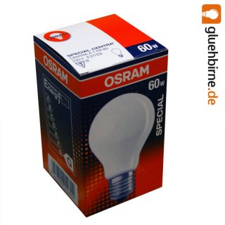 1 x Osram Glühbirne 60W E27 MATT Special Centra A FR...