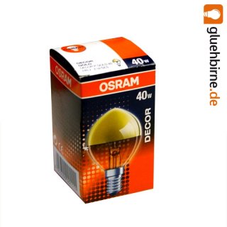 1 x Osram Tropfen Kopfspiegel Gold 40W E14 Glühbirne...