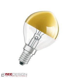 1 x Osram Tropfen Kopfspiegel Gold 25W E14 Glühbirne...