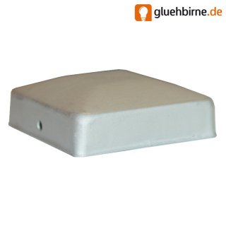 1 x Pfostenkappe Magnodur Silbergrau Pyramide Flach Eckig...