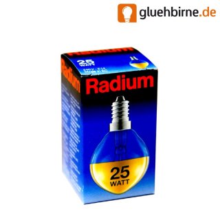 1 x Radium Tropfen Kopfspiegel Gold 25W E14 Glühbirne...