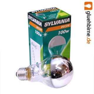 1 x Sylvania Glühbirne 100W E27 Kopfspiegel Silber...