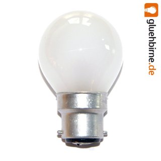 1 x Tropfen Kugel Glühbirne 15W B22d MATT 15 Watt B22...