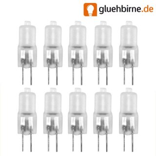 10 x G4 Halogen Stiftsockellampe 5W 12V matt Halogenlampe...