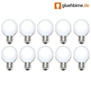 10 x Globe Glühbirne 40W E27 OPAL G60 60mm Globelampe 40...