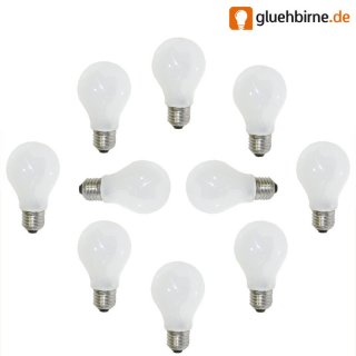 10 x Glühbirne 60W E27 Opal Soft White Glühlampe Softone...