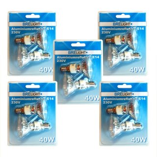 10 x Halogen Reflektor R50 40W E14 Alu FL 40° Spot...