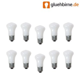 10 x Krypton 60W E27 Pilzform opal weiß 60 Watt Glühbirne...