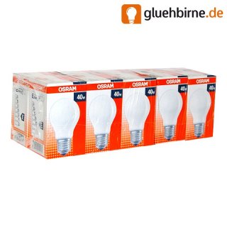 10 x OSRAM Glühbirne 40W E27 MATT Glühlampe 40 Watt...