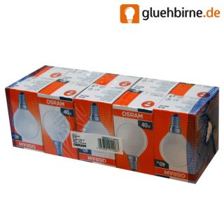 10 x OSRAM Glühbirne Tropfen 40W E14 MATT Glühlampe...