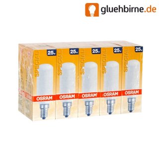 10 x OSRAM Röhre 25W E14 MATT Glühlampe Glühbirne 25 Watt...