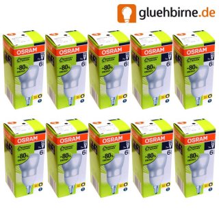 10 x Osram Energiesparlampe Reflektor R50 7W = 40W E14...
