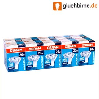 10 x Osram Halogen Decostar 35S 20W GU4 36° 12V 44890 WFL...
