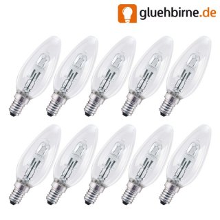 10 x Osram Kerze Eco Halogen Pro Glühbirne 46W = 60W E14...