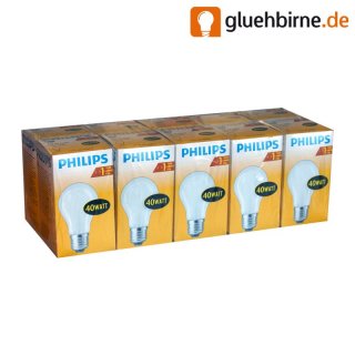 10 x PHILIPS Glühbirne 40W E27 MATT Glühlampe Glühbirnen...