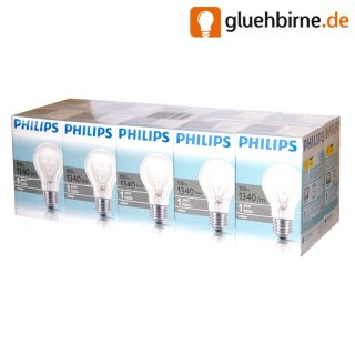 10 x Philips Glühbirne 100W klar E27 Glühlampe Glühbirnen...