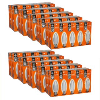 100 x GE Glühbirne Kerze 60W E27 MATT Glühlampe 60 Watt...