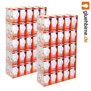 100 x OSRAM Glühbirne 60W E27 MATT Glühlampe Glühbirnen...