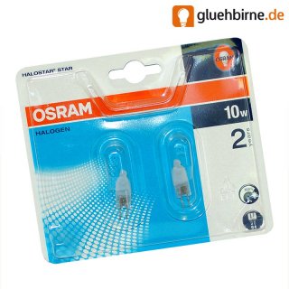 2 x Osram G4 Halogen Stiftsockellampe 10W 12V MATT...