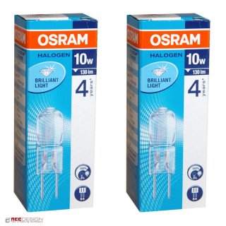 2 x Osram G4 Halogen Stiftsockellampe 12V 10W...