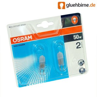 2 x Osram GY6,35 Halogen Stiftsockellampe 50W 12V...