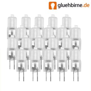 20 x G4 Halogen Stiftsockellampe 5W 12V matt Halogenlampe...
