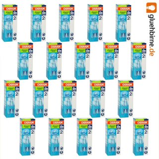 20 x Osram G9 Eco Halogen Stiftsockellampe 230V 33W = 40W...