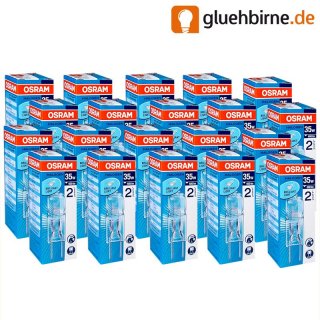 20 x Osram GY6,35 Halogen Stiftsockellampe 35W 12V...
