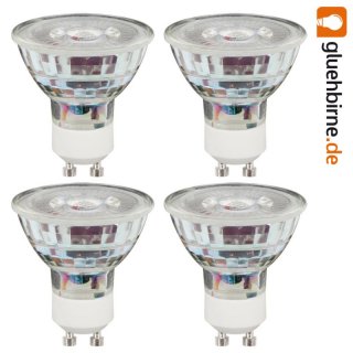 4 x LED Glas Reflektor GU10 3,2W = 35W 230lm warmweiß...