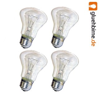 4 x Leuci Glühbirne 100W E27 klar Glühlampe 100 Watt...